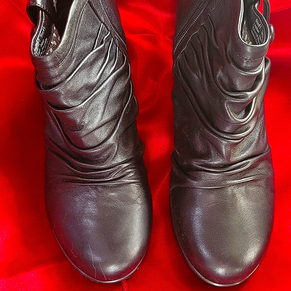 Dansko Nappa Black Ankle Booties with Heel